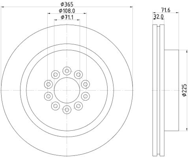 HELLA 8DD 355 129-191 Bremsscheibe für JAGUAR