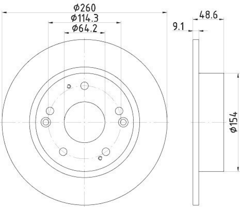 HELLA 8DD 355 117-091 Bremsscheibe 55276PRO