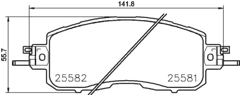 HELLA 8DB 355 023-321 Bremsbelagsatz, Scheibenbremsbelag für NISSAN