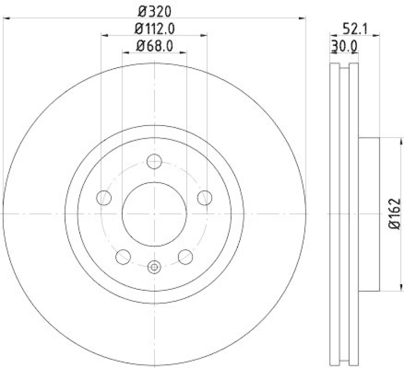 HELLA 8DD 355 117-191 Bremsscheibe für AUDI