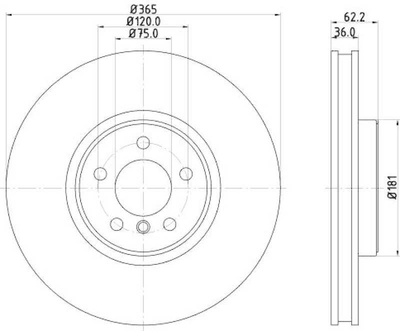 HELLA 8DD 355 129-311 Bremsscheibe für BMW