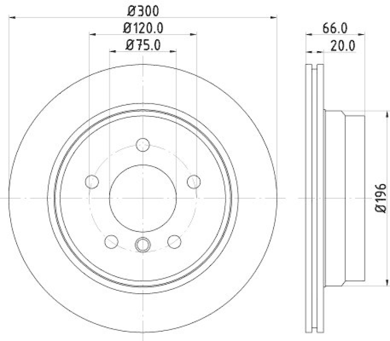 HELLA 8DD 355 129-331 Bremsscheibe für BMW