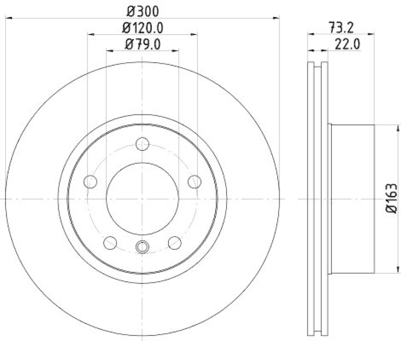 HELLA 8DD 355 129-401 Bremsscheibe für BMW