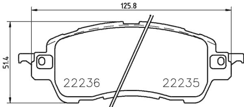 HELLA 8DB 355 024-721 Bremsbelagsatz, Scheibenbremsbelag