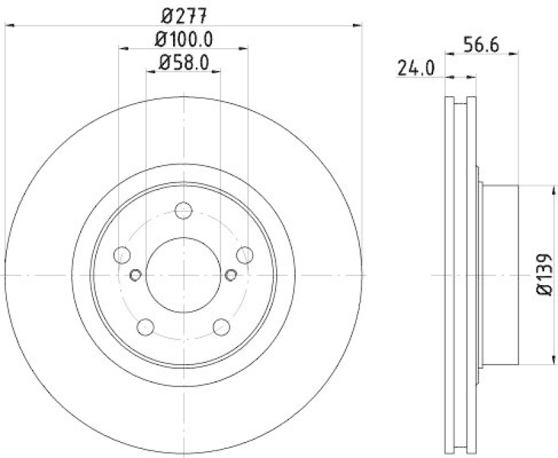 HELLA 8DD 355 129-421 Bremsscheibe für SUBARU/TOYOTA