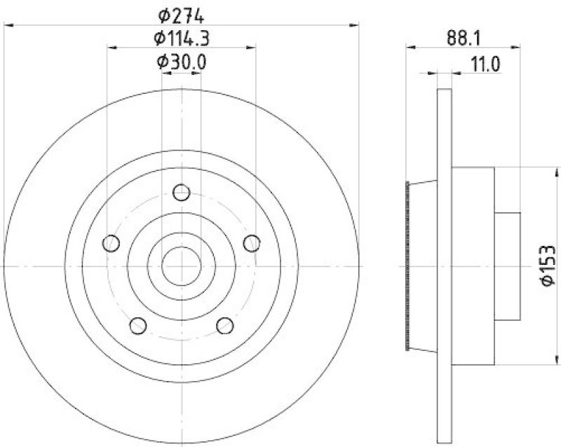 HELLA 8DD 355 117-351 Bremsscheibe für RENAULT