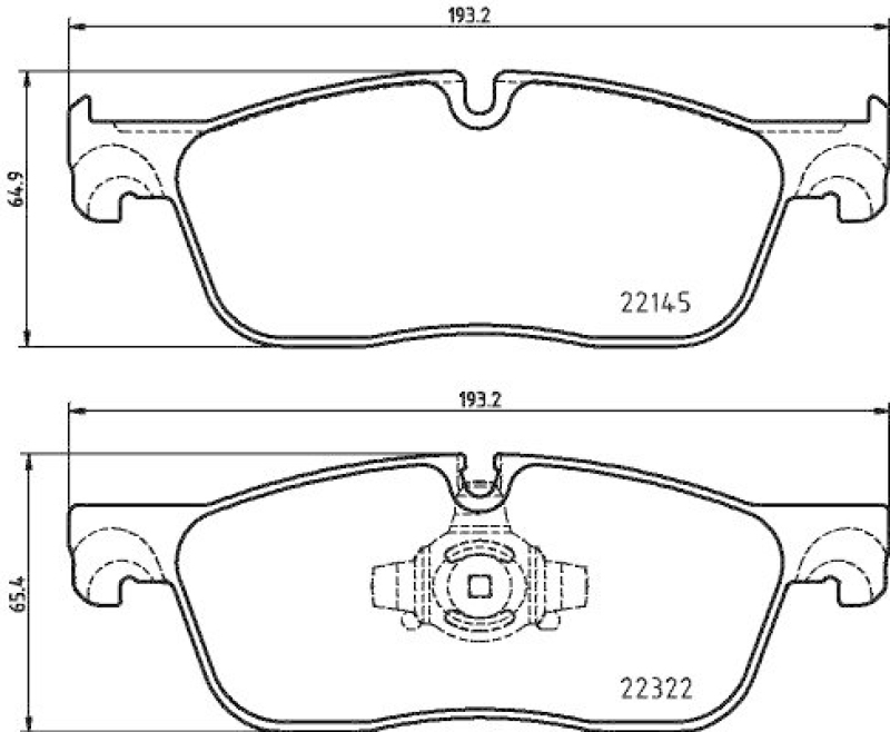 HELLA 8DB 355 024-741 Bremsbelagsatz, Scheibenb