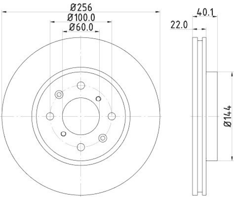 HELLA 8DD 355 117-371 Bremsscheibe 55328PRO