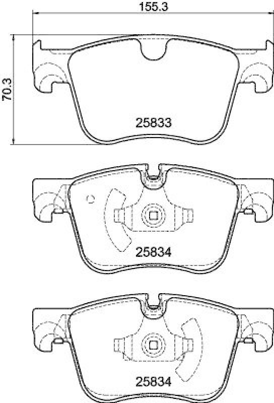 HELLA 8DB 355 024-751 Bremsbelagsatz, Scheibenbremsbelag für P.S.A