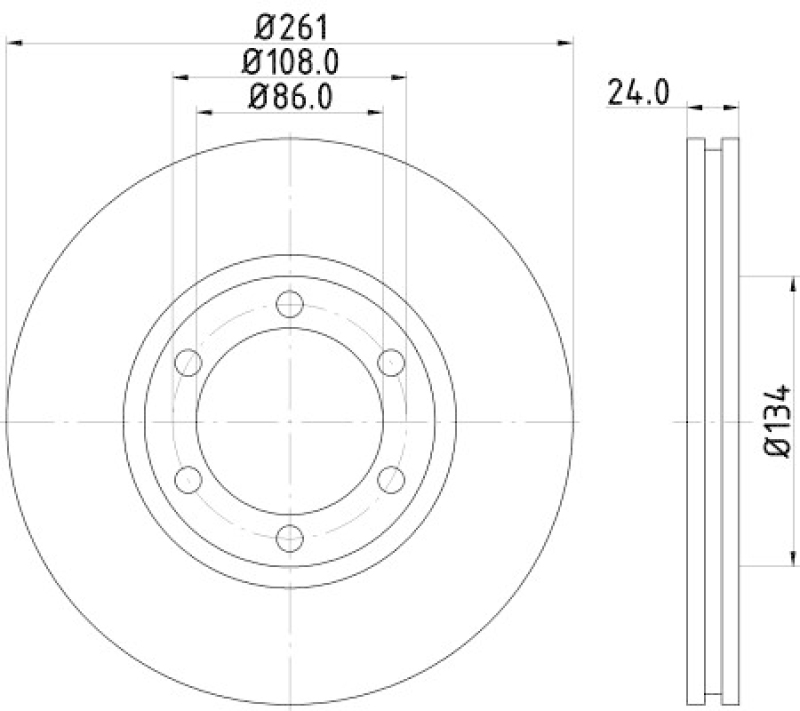 HELLA 8DD 355 117-401 Bremsscheibe 55347