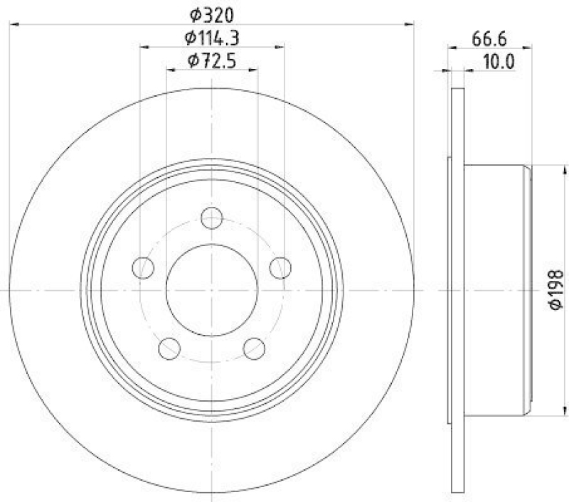 HELLA 8DD 355 117-411 Bremsscheibe 55348PRO