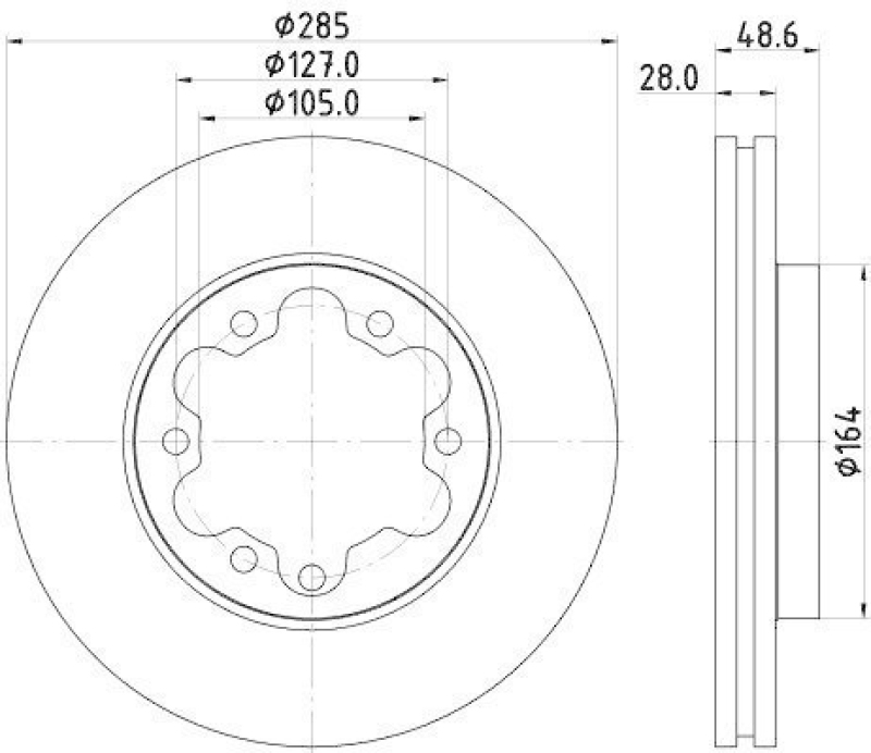 HELLA 8DD 355 117-421 Bremsscheibe 55349