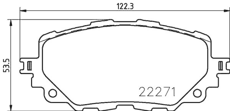 HELLA 8DB 355 024-821 Bremsbelagsatz, Scheibenbremsbelag für MAZDA