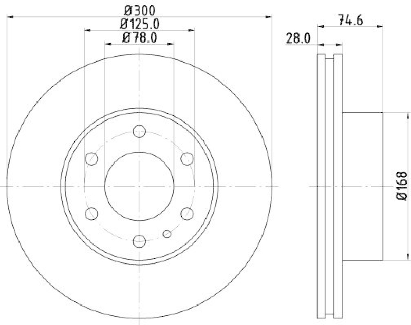 HELLA 8DD 355 117-471 Bremsscheibe 54559