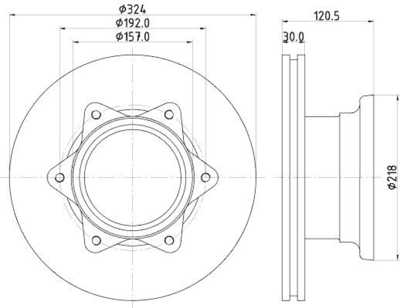 HELLA 8DD 355 117-551 Bremsscheibe 58261