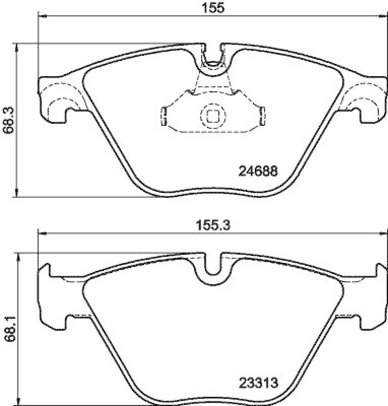 HELLA 8DB 355 015-261 Bremsbelagsatz Scheibenbremse