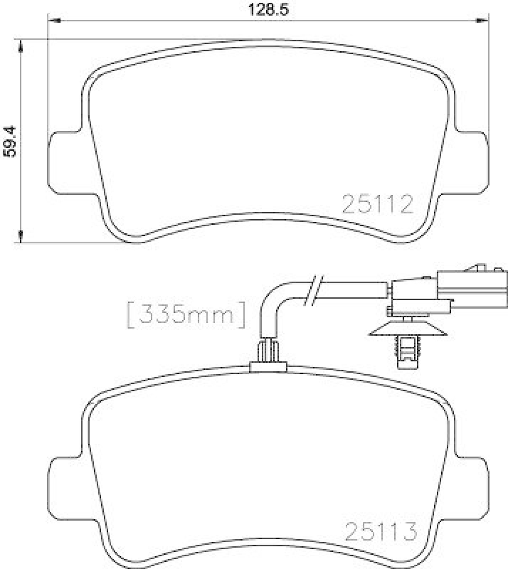 HELLA 8DB 355 015-301 Bremsbelagsatz, Scheibenbremsbelag für RENAULT/OPEL/NISSAN