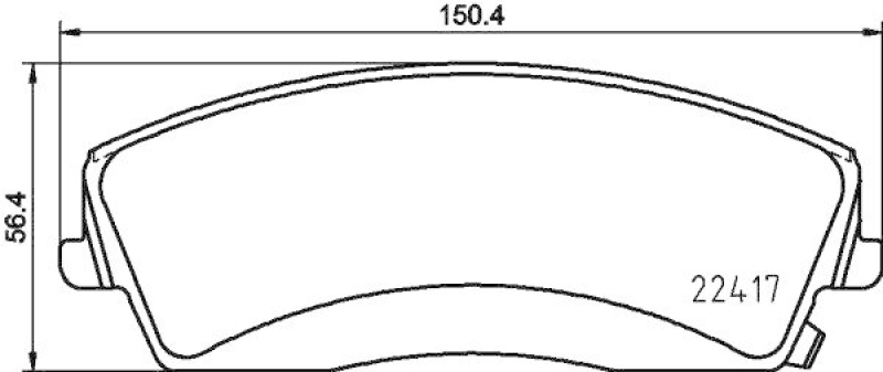 HELLA 8DB 355 025-001 Bremsbelagsatz, Scheibenbremsbelag für CHRYSLER/DODGE