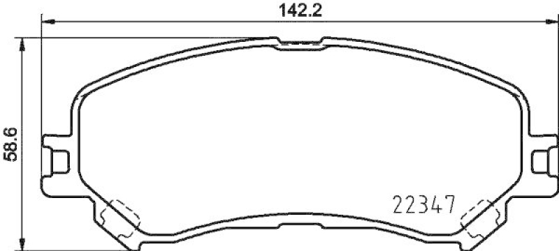 HELLA 8DB 355 025-081 Bremsbelagsatz, Scheibenbremsbelag für RENAULT