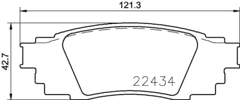 HELLA 8DB 355 025-121 Bremsbelagsatz, Scheibenbremsbelag für LEXUS