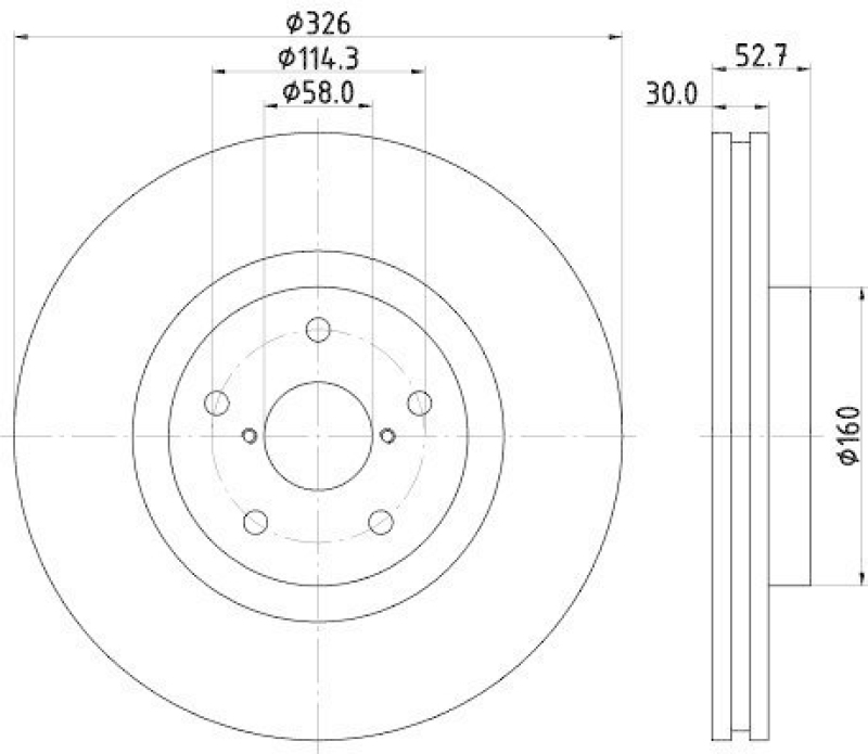 HELLA 8DD 355 117-861 Bremsscheibe 54943PRO