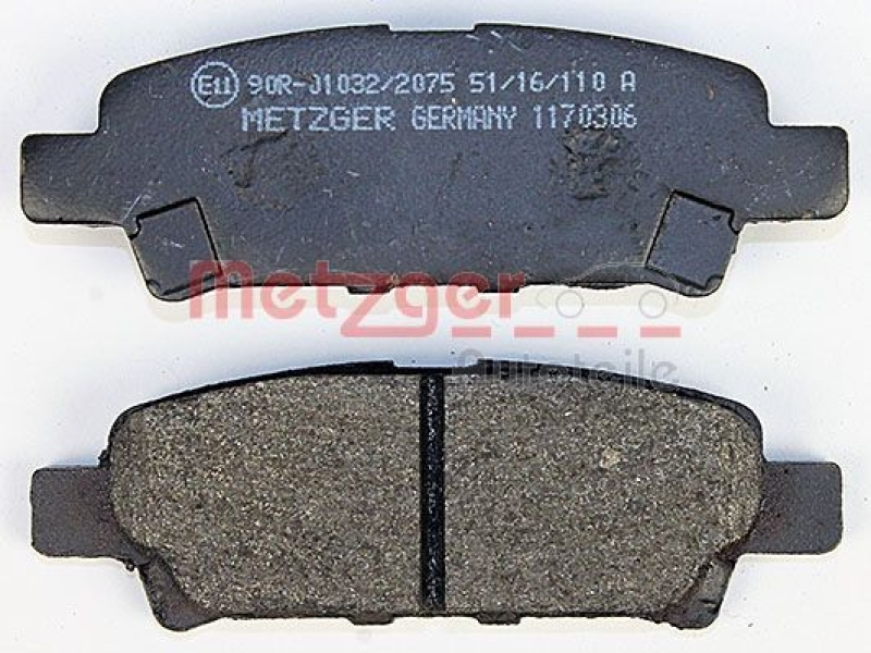 METZGER 1170306 Bremsbelagsatz, Scheibenbremse WVA 24 014