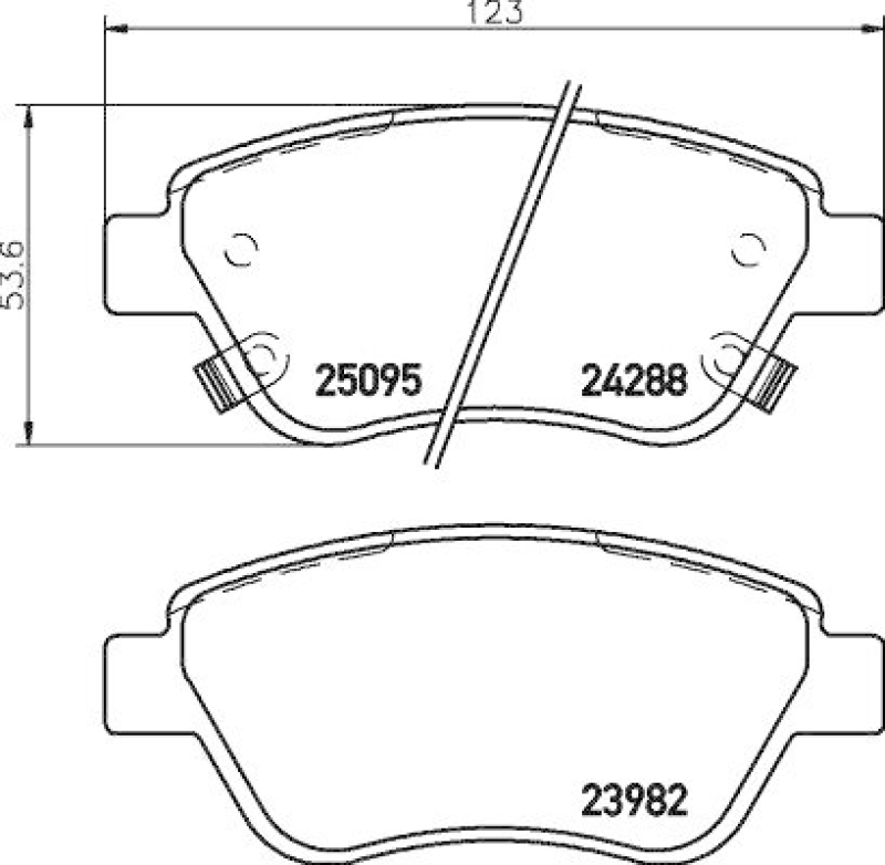 HELLA 8DB 355 015-441 Bremsbelagsatz, Scheibenbremsbelag für PROTON