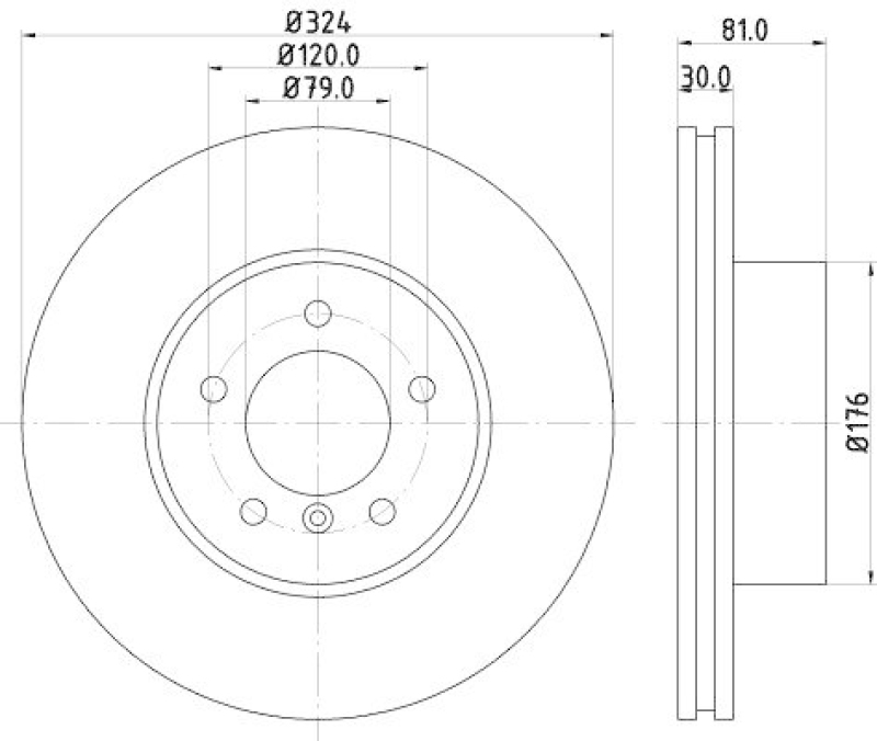 HELLA 8DD 355 129-771 Bremsscheibe für BMW 7 (E65, E66, E67)