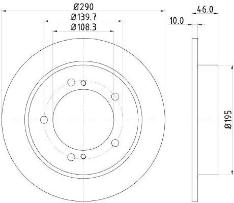 HELLA 8DD 355 117-941 Bremsscheibe 55373