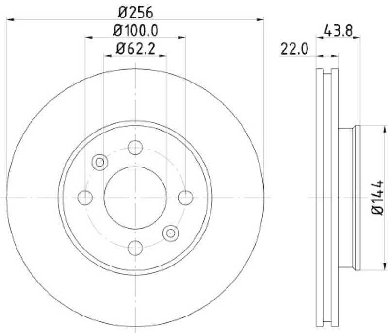 HELLA 8DD 355 117-981 Bremsscheibe 55379PRO