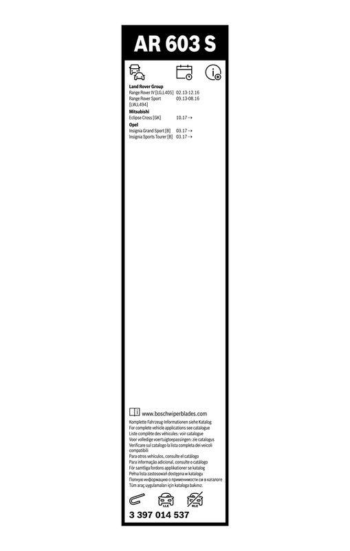 BOSCH 3 397 014 537 Wischblatt AR603S Aerotwin Retrofit Scheibenwischer 600/500 mm vorne