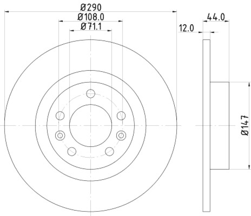 HELLA 8DD 355 117-991 Bremsscheibe 55380PRO