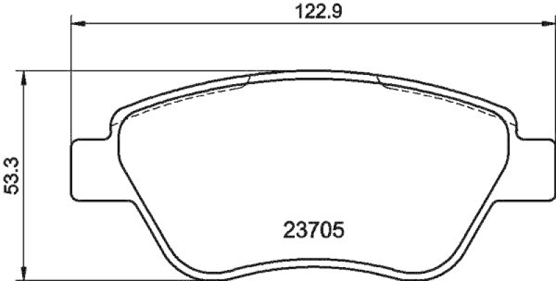 HELLA 8DB 355 025-301 Bremsbelagsatz, Scheibenbremsbelag für FIAT