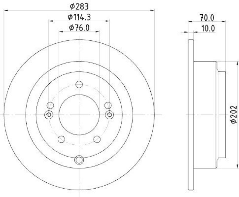 HELLA 8DD 355 118-091 Bremsscheibe 55444PRO