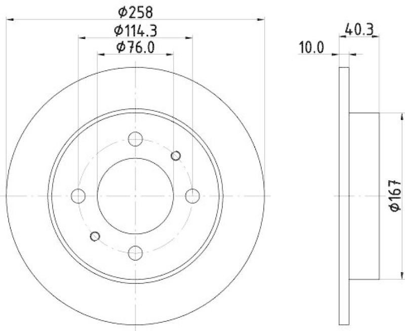 HELLA 8DD 355 118-111 Bremsscheibe 54171PRO