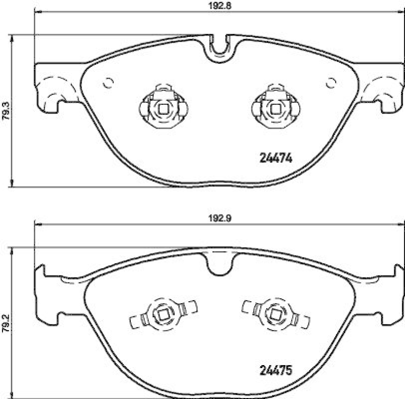 HELLA 8DB 355 015-701 Bremsbelagsatz, Scheibenbremsbelag für JAGUAR