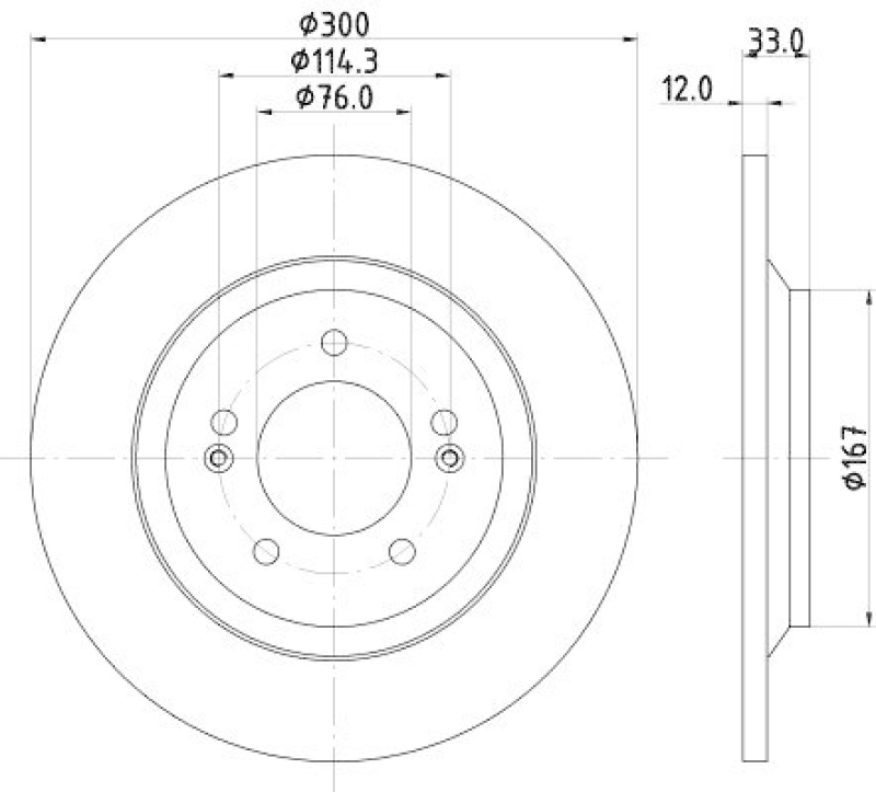 HELLA 8DD 355 131-381 Bremsscheibe