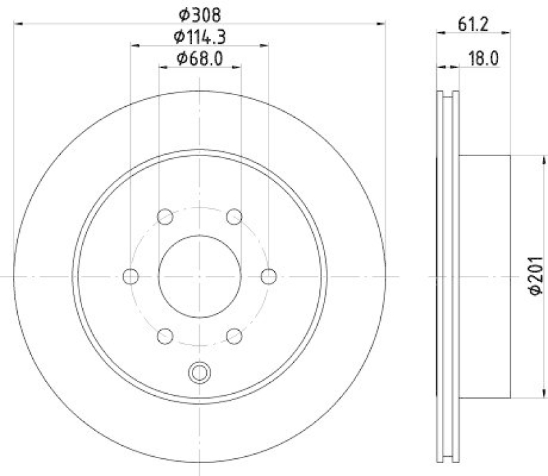 HELLA 8DD 355 131-391 Bremsscheibe