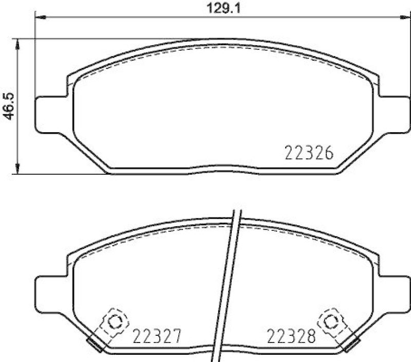 HELLA 8DB 355 025-451 Bremsbelagsatz, Scheibenbremsbelag für OPEL