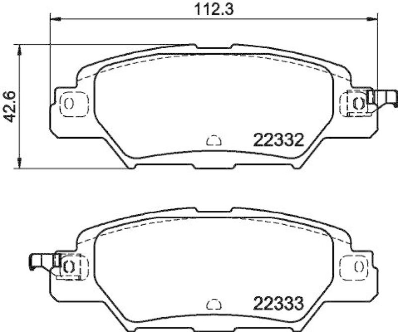 HELLA 8DB 355 025-461 Bremsbelagsatz, Scheibenbremsbelag für MAZDA