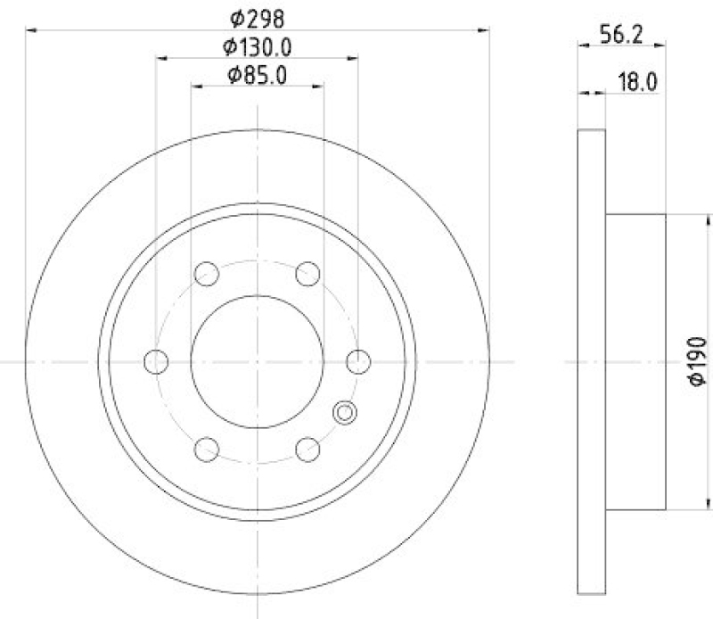 HELLA 8DD 355 131-831 Bremsscheibe