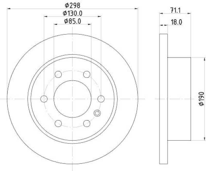 HELLA 8DD 355 131-841 Bremsscheibe