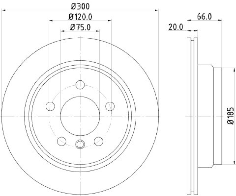 HELLA 8DD 355 118-271 Bremsscheibe 55397PRO