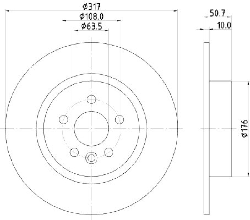 HELLA 8DD 355 131-851 Bremsscheibe