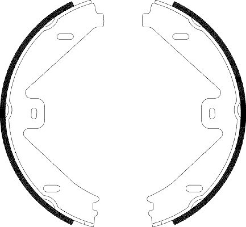 HELLA 8DA 355 050-081 Bremsbackensatz für MB