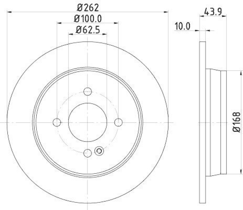 HELLA 8DD 355 118-501 Bremsscheibe