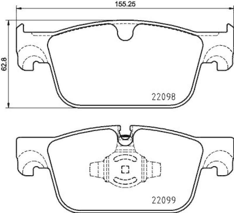 HELLA 8DB 355 025-531 Scheibenbremsbelagsatz