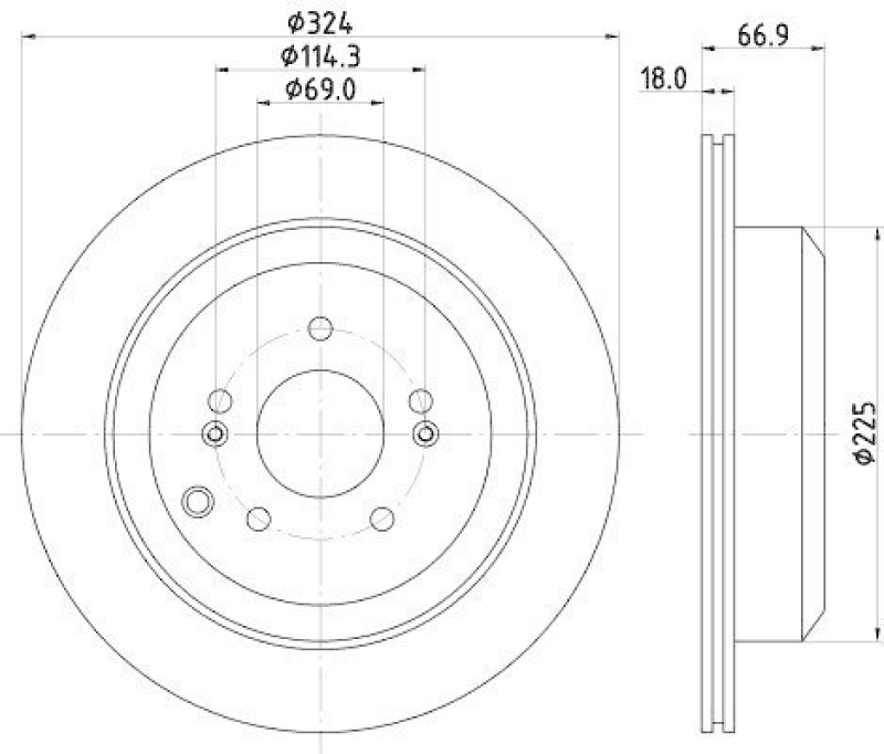 HELLA 8DD 355 118-531 Bremsscheibe