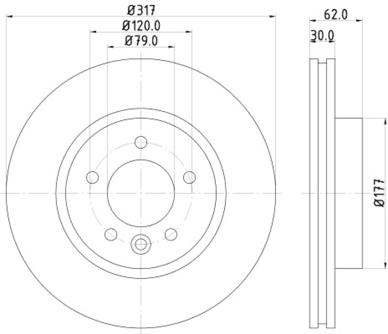 HELLA 8DD 355 118-641 Bremsscheibe