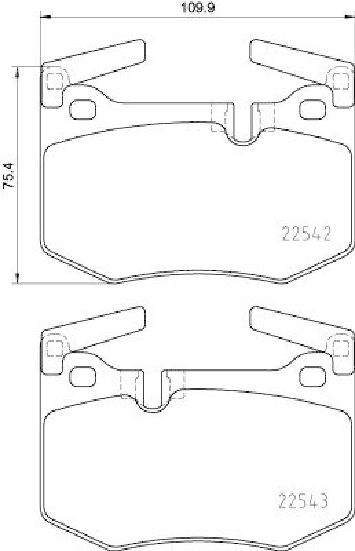 HELLA 8DB 355 025-611 Scheibenbremsbelagsatz